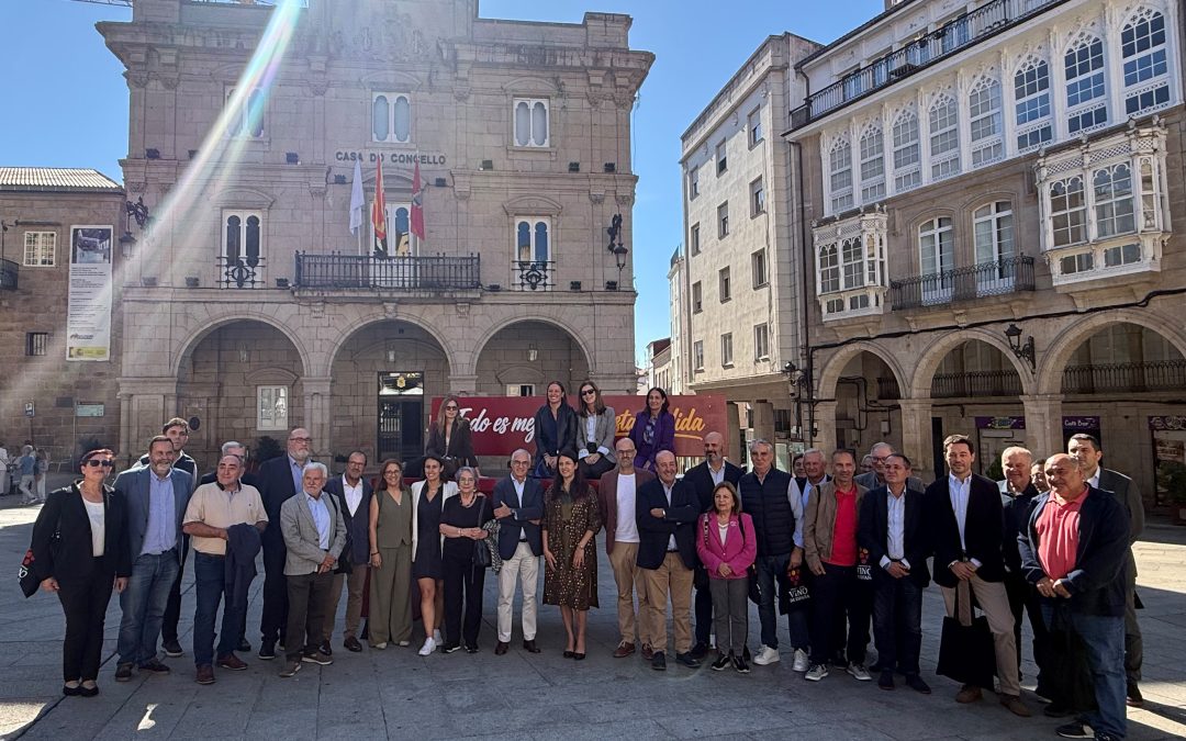 OIVE instala un banco gigante en Ourense para reivindicar el valor de la moderación